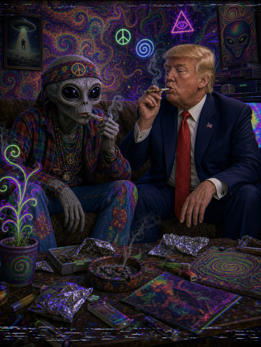 Alien CEO doing important agency business